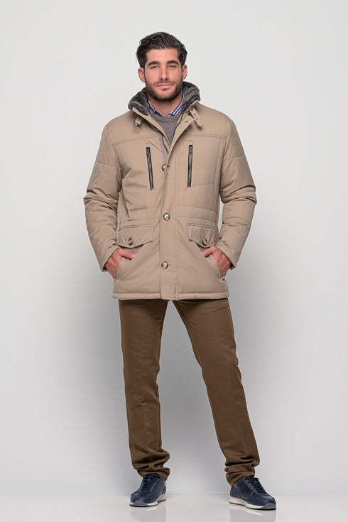 Ανδρικό Μπουφάν Μπεζ NYT