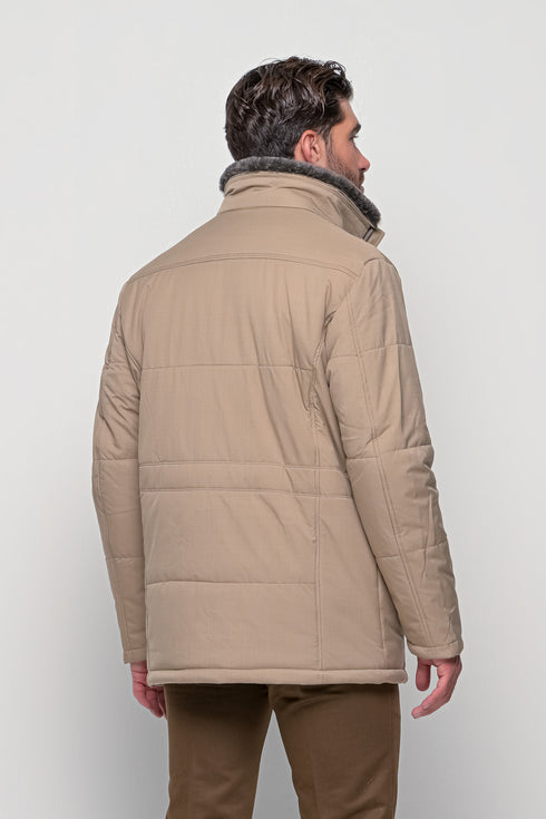 Ανδρικό Μπουφάν Μπεζ NYT