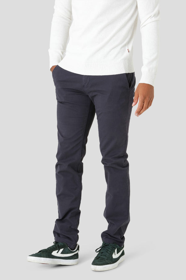 Ανδρικό Παντελόνι Chino Στενή Γραμμή Χρώμα Μπλε Marcus