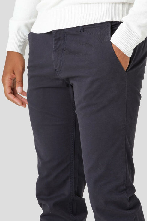 Ανδρικό Παντελόνι Chino Στενή Γραμμή Χρώμα Μπλε Marcus