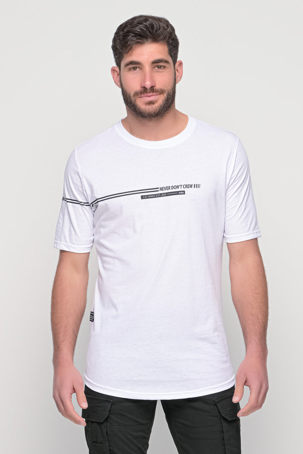 Ανδρικό T-Shirt με Τύπωμα Χρώμα Λευκό NDC