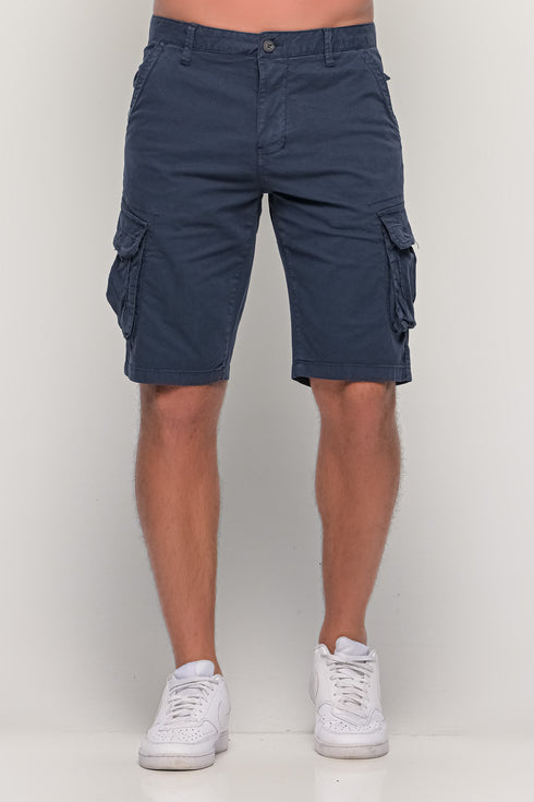 Ανδρική Βερμούδα Cargo Χρώμα Μπλε Cotton Green