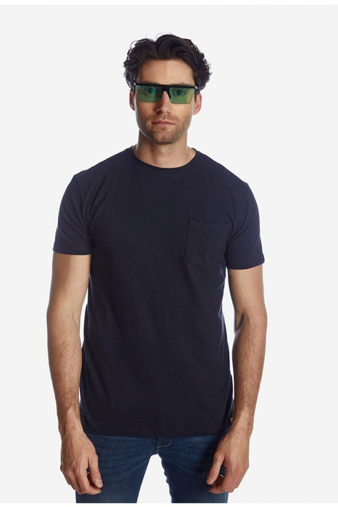 Ανδρικό T-Shirt Μπλε με Τσεπάκι Camaro