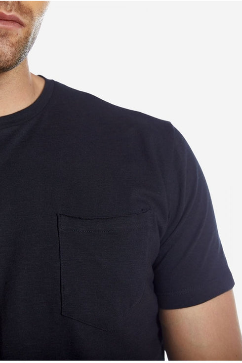 Ανδρικό T-Shirt Μπλε με Τσεπάκι Camaro