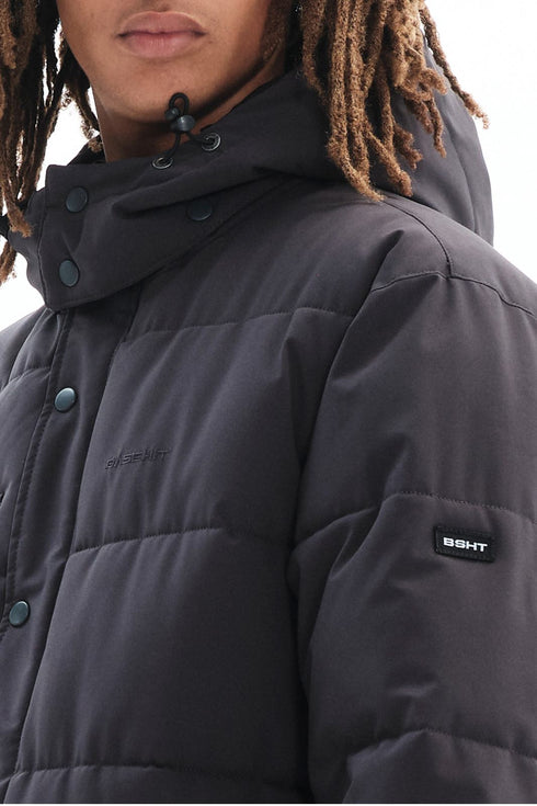 Basehit Ανδρικό Μπουφάν Puffer Χρώμα Ανθρακί