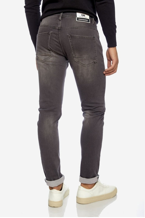 Ανδρικό Τζιν Παντελόνι Στενή Γραμμή Γκρι Camaro