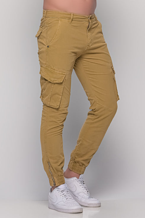 Ανδρικό Παντελόνι Cargo Χρώμα Μπεζ