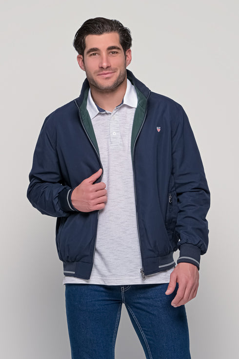 Ανδρικό Ανοιξιάτικο Μπουφάν Διπλής Όψεως Μπλε-Πράσινο NYT