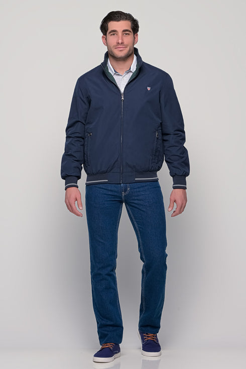 Ανδρικό Ανοιξιάτικο Μπουφάν Διπλής Όψεως Μπλε-Πράσινο NYT