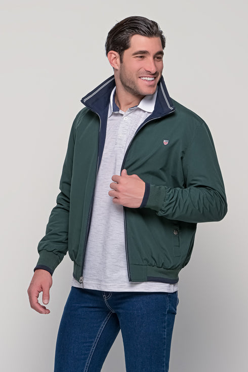 Ανδρικό Ανοιξιάτικο Μπουφάν Διπλής Όψεως Μπλε-Πράσινο NYT