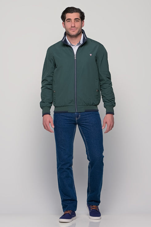 Ανδρικό Ανοιξιάτικο Μπουφάν Διπλής Όψεως Μπλε-Πράσινο NYT