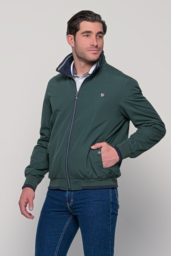 Ανδρικό Ανοιξιάτικο Μπουφάν Διπλής Όψεως Μπλε-Πράσινο NYT