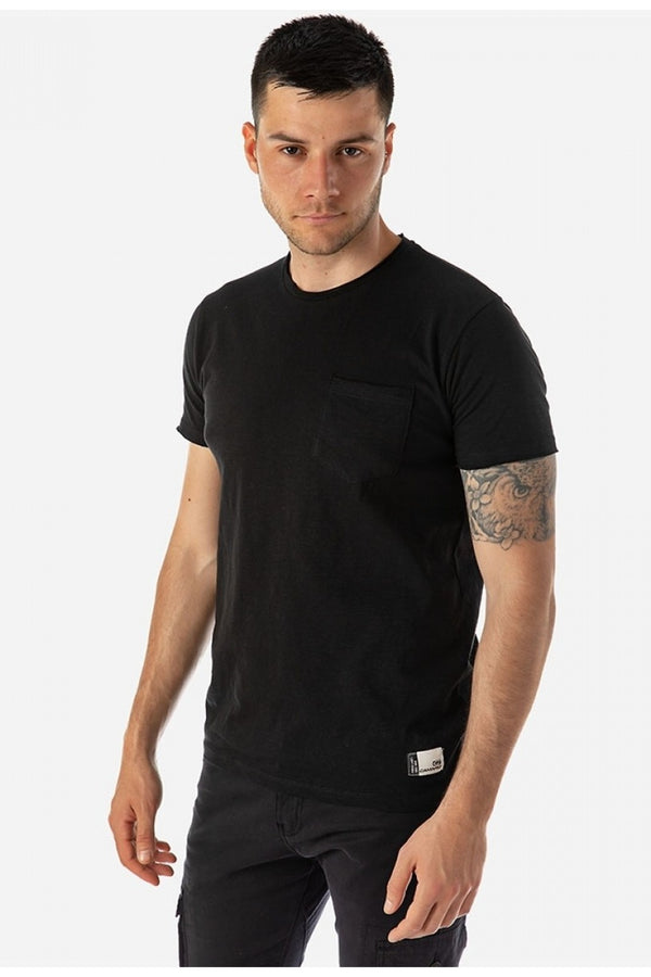 Ανδρικό T-Shirt Μαύρο με Τσεπάκι Camaro