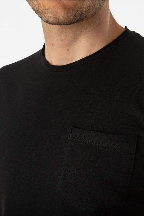 Ανδρικό T-Shirt Μαύρο με Τσεπάκι Camaro