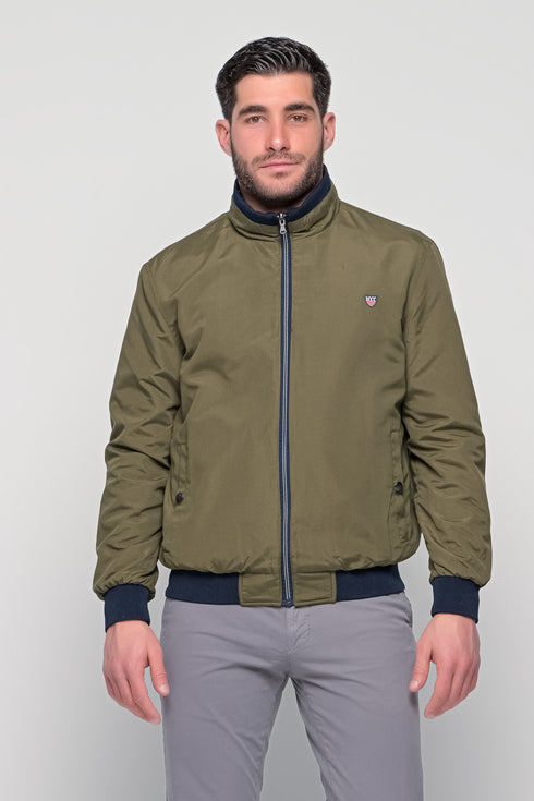 Ανδρικό Ανοιξιάτικο Μπουφάν Διπλής Όψεως Μπλε-Λαδί NYT