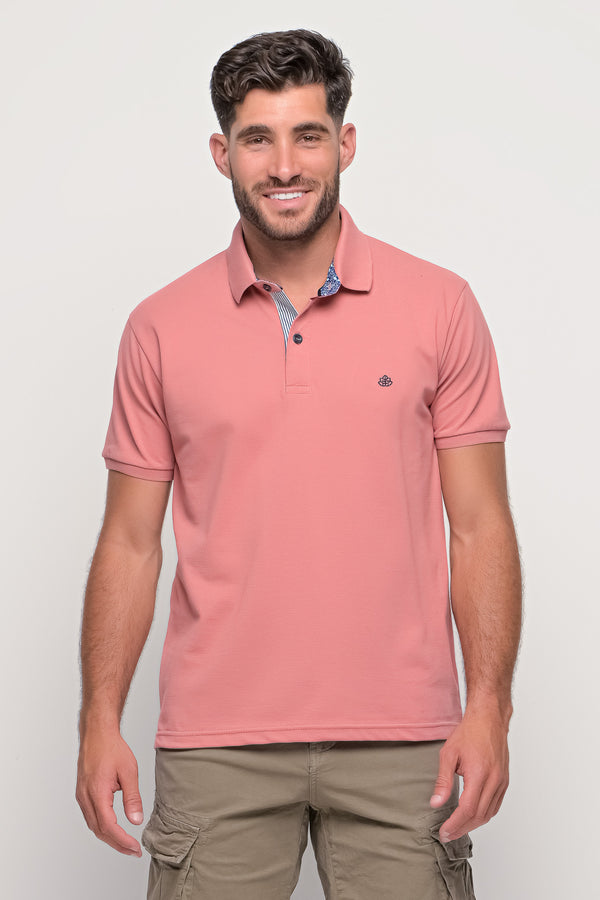 Ανδρικό Μπλουζάκι Πόλο Ροζ Άνετη Γραμμή Everbest