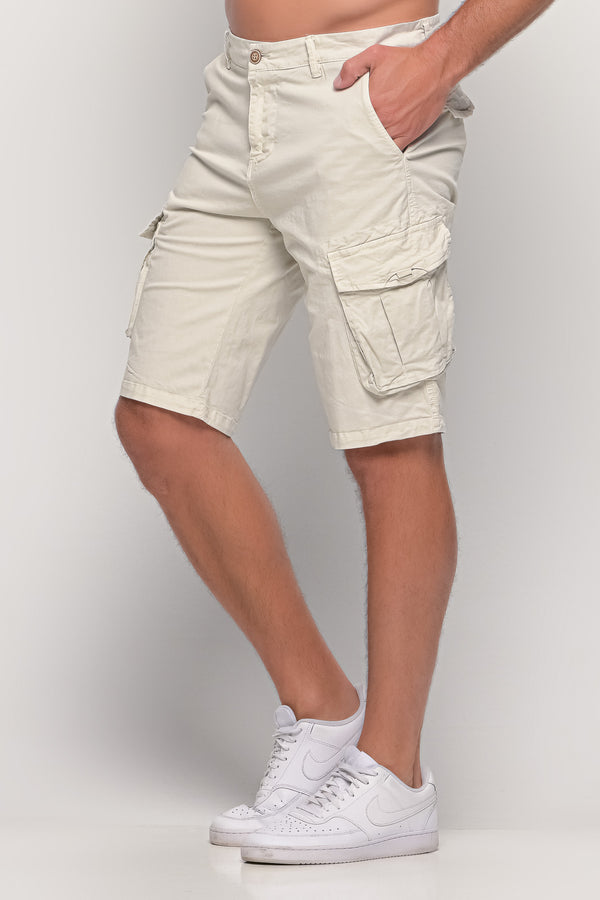 Ανδρική Βερμούδα Cargo Χρώμα Εκρού NYT